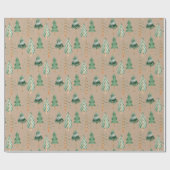 kerstboombos cadeaupapier (Vlak)