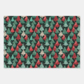 kerstboombos inpakpapier vel (Voorkant)