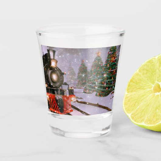 Kerstboombos Shot Glas (Voorkant)