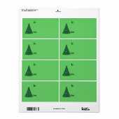kerstboomcadeaulabel etiket (Full Sheet)