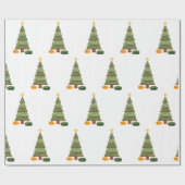 kerstboomcadeautje cadeaupapier (Vlak)