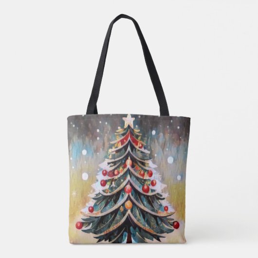 kerstboomCanvas tas (Achterkant)