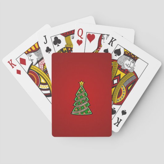 kerstboomcartoon pokerkaarten (Achterkant)