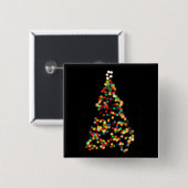 kerstboomcel Multikleurenlampje Vierkante Button 5,1 Cm (Voorkant /achterkant)