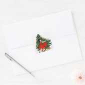  kerstboomdansen vierkante sticker (Envelop)