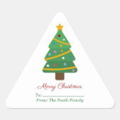 kerstboomdriehoek Sticker (Voorkant)