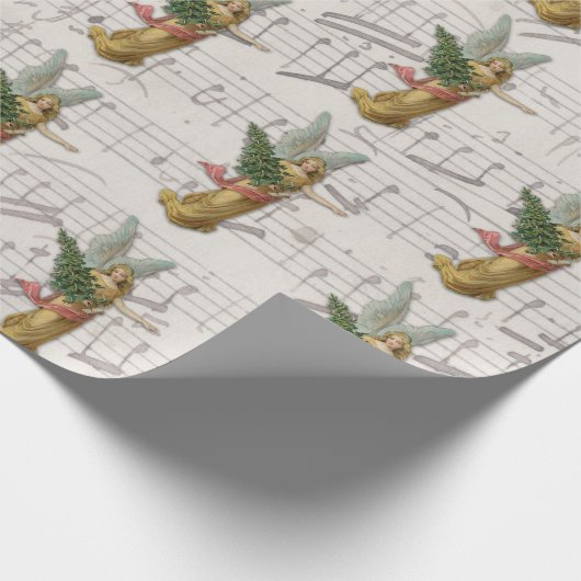 kerstboomengel Antiek Victoriaans papier schroot (Hoek)