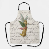 kerstboomengel Antiek Victoriaans papier schroot Schort (Voorkant)