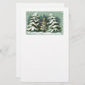 kerstboomfamilie briefpapier (Voorkant / Achterkant)