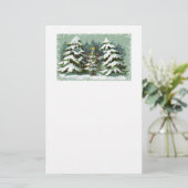 kerstboomfamilie briefpapier (Staand voorkant)