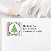 kerstboomfeestdag etiket (Insitu)