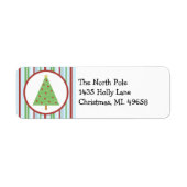 kerstboomfeestdag etiket (Voorkant)