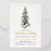 kerstboomfeestdag folie uitnodiging (Voorkant)