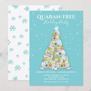 Kerstboomfeestdag in Toilet Paper Kaart