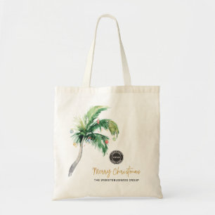 kerstboomfeestdag voor zakelijke Logo toevoegen Tote Bag