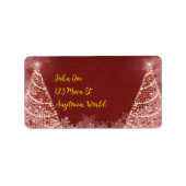 kerstboomfeestlabel etiket (Voorkant)