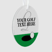 kerstboomfotoversiering cadeau voor golfspeler ornament (voorkant)