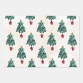 kerstboomgeschenk, Mannen, vrouwen en Kinderen, ke Inpakpapier Vel (Voorkant 2)
