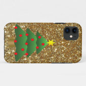 kerstboomgoud Glitter Case-Mate iPhone Case (Achterkant (horizontaal))