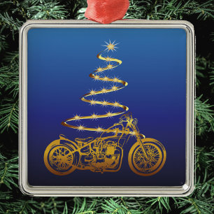 kerstboomgoud met motor metalen ornament