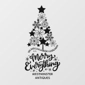 kerstboomgroet Alles op maat Raamsticker (Vel)
