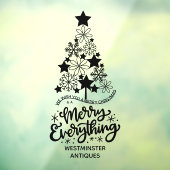 kerstboomgroet Alles op maat Raamsticker (Vel 3)