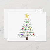 kerstboomgroeten briefkaart (Voorkant / Achterkant)