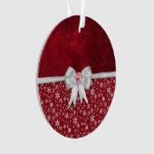 kerstboomgrungeornament met ruby Red Grunge Ornament (voorkant)