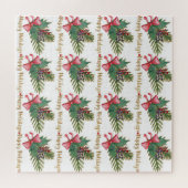 kerstboomhanddruk legpuzzel (Horizontaal)