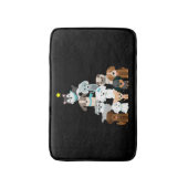 kerstboomhonden badmat (Voorkant Verticaal)