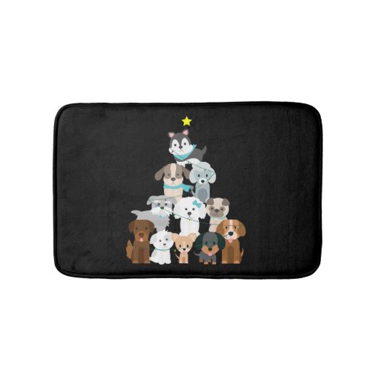 kerstboomhonden badmat (Voorkant)