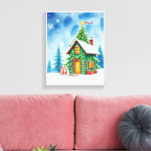 Kerstboomhuis Canvas Afdruk (Insitu (Woonkamer))