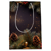 kerstboominpakpapier medium cadeauzakje (Voorkant)