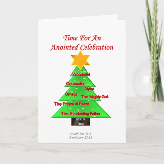 kerstboomkaart feestdagen kaart (Voorkant)