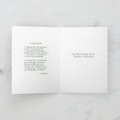 Kerstboomkaart voor Godfather - Vrede en vreugde Feestdagen Kaart (Binnen)