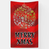 kerstboomkaneelversieringen en uw ideeën spandoek (Verticaal)