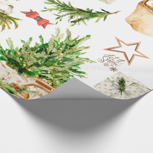kerstboomkleur Wrapppapier Cadeaupapier (Hoek)