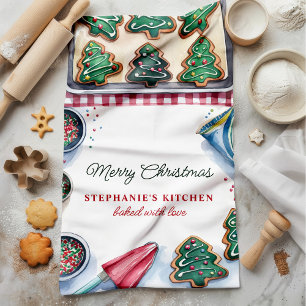 Kerstboomkoek Versieren Gepersonaliseerd Theedoek