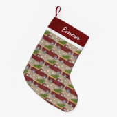 kerstboomkor met Red Truck Kleine Kerstsok (Voorkant (Hangend))