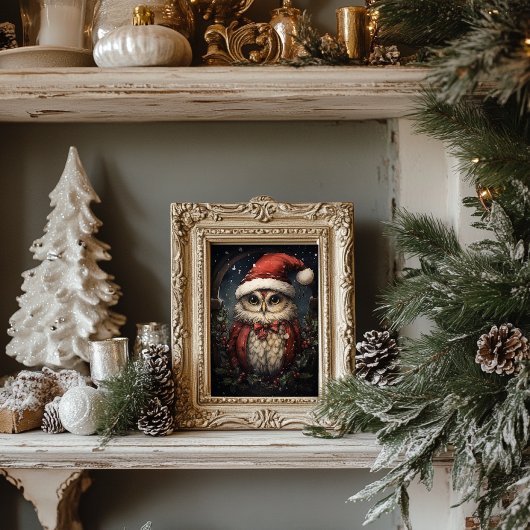 kerstboomkor met Santa Hat Poster