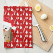 kerstboomkor met Santa Hat Theedoek (Quarter Fold)