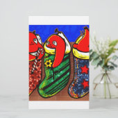 kerstboomkreeft briefpapier (Staand voorkant)