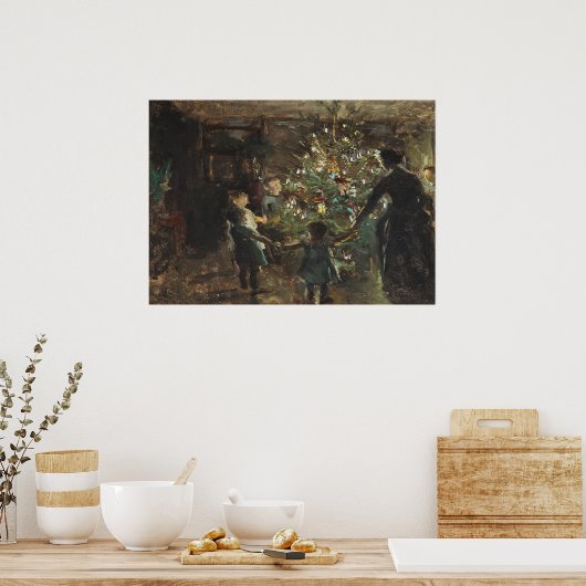  kerstboomkunst poster (Keuken)