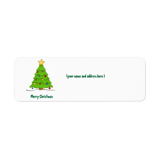 kerstboomlabel etiket (Voorkant)