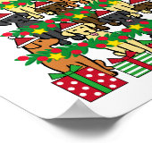 kerstboomlabradors Vier Poster (Hoek)