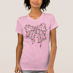 Kerstboomlampjes Coquette Bow Pink T-shirt