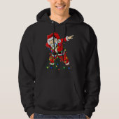 kerstboomlampjes die de kerstman afbreken, voor ke hoodie (Voorkant)