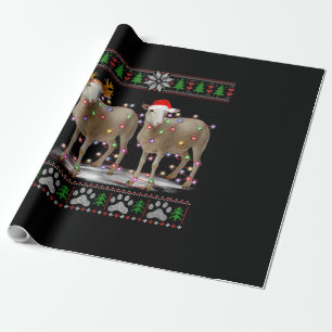 Kerstboomlampjes Santa Animal Gift Cadeaupapier