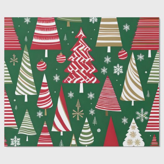 kerstboomlandinpakpapier cadeaupapier (Vlak)