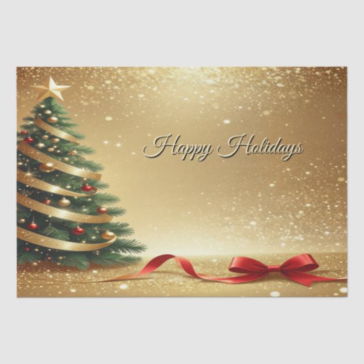 Kerstboomlinten Vakantiecellenpapier Tissuepapier (Voorkant)
